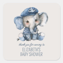 Süße nautische blaue Baby-Elefanten-Baby-Party