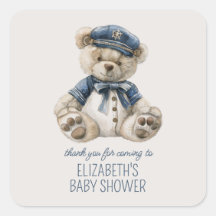 Süße nautische blaue Babybär-Babyparty