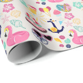 Süße nautische Geburtstagsfeier Geschenkpapier (Rolleneckpunkt)