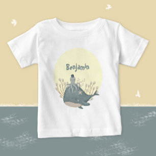 Süße nautische Wal-Oktopus-Baby-Party Baby T-shirt