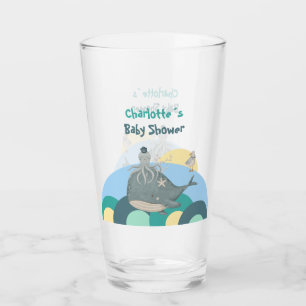 Süße nautische Walfisch-Oktopus-grüne Babyparty Glas