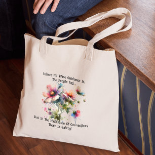 Süße Navy- und rosa WATERCOLOR BLUMENBERATERINNEN Tragetasche