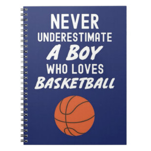 Süße Navyblaue Basketball-Geschenke für Baby Boy L Notizblock