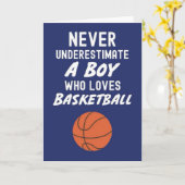 Süße Navyblaue Basketballkarten für den Baby-Junge Karte (Gelbe Blume)