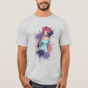 Süße Neko-Girl - Cherry Cat Girl T-Shirt