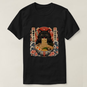 Süße Neko-Ramen-Katze Japanisch T-Shirt