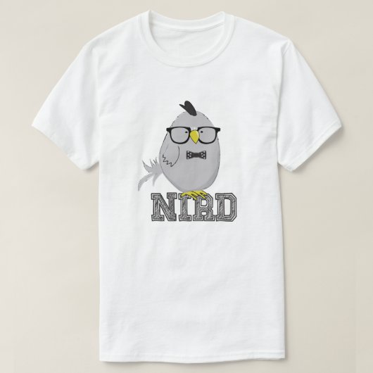 Süße Nerd-Vogel T-Shirt (Design vorne)
