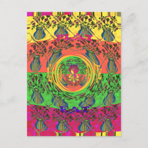 Süße, nette und liebevolle Floralmotiv-Kunstprint- Postkarte