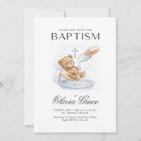 Süße Neugeborene Baby-Foto-Tauf-Einladung