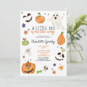Süße neutrale Halloween-Kleinkind-Baby-Party Einladung (Stehend Vorderseite)