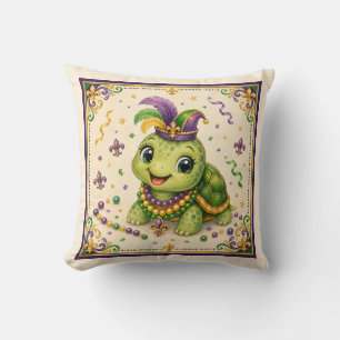 Süße New Orleans Mardi Gras Schildkröte Wurf Kisse Kissen