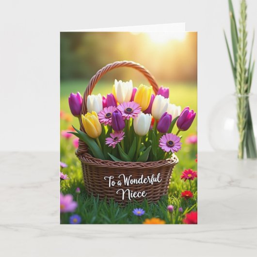 Süße Nichten Frühling Karte (Vorderseite)