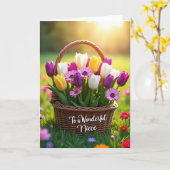 Süße Nichten Frühling Karte (Gelbe Blume)