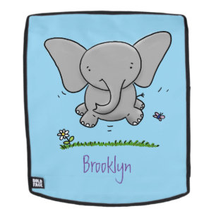 Süße niedliche Baby-Elefanten-Cartoon-Illustration Rucksack