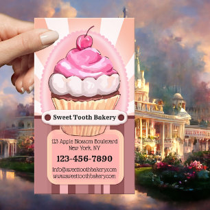 Süße niedliche Cupcake-Bäckerei Visitenkarte
