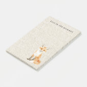 Süße niedliche orange Creme Fuchs Post-it Klebezettel (angewinkelt)