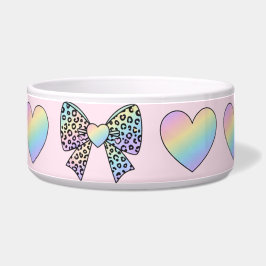 süße niedliche Regenbogen-Herzen Pastell-Verlauf M Napf