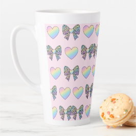  süße niedliche Regenbogen-Herzen Pastell-Verlauf  Milchtasse