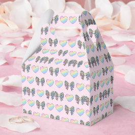  süße niedliche Regenbogenherzen Pastellverlauf Mu Geschenkschachtel