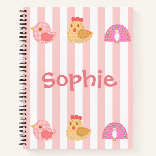 Süße Niedliche Vögel Notizblock (Vorderseite)