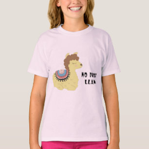 Süße No Prob-Llama Alpaka Mädchen T-Shirt