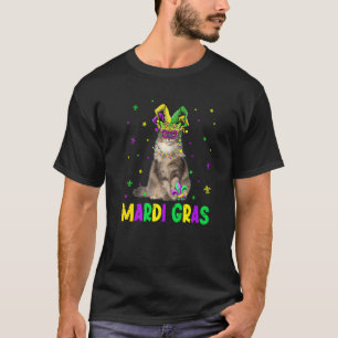 Süße norwegische Waldkatze Karnevalsmaske Mardi T-Shirt