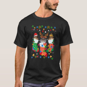 Süße Norwegische Waldkatze Kätzchen Weihnachts Soc T-Shirt