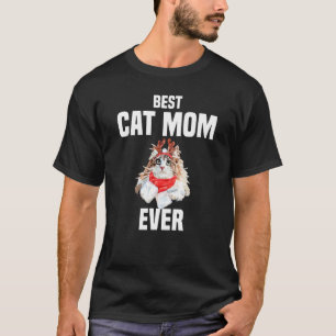 Süße Norwegische Waldkatze mit Rentierkostüm Be T-Shirt