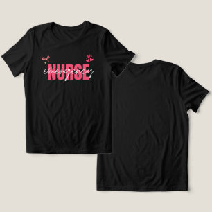 Süße Notfallkrankenschwester Rosa Coquette-Schleif Tri-Blend Shirt