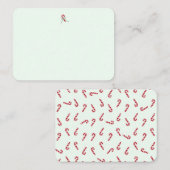 Süße Notizkarten mit Zuckerstange Mitteilungskarte (Vorne/Hinten)