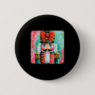 Süße Nussknacker-Weihnachtsbögen Weihnachts-Pyjama Button