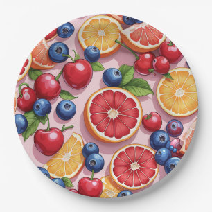 Süße Obst-Themen-Fruchtplatten Pappteller