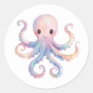 Süße Oktopus-Aufkleber Runder Aufkleber