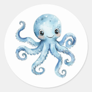 Süße Oktopus-Aufkleber Runder Aufkleber