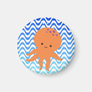 Süße Oktopus Cartoon Magnet