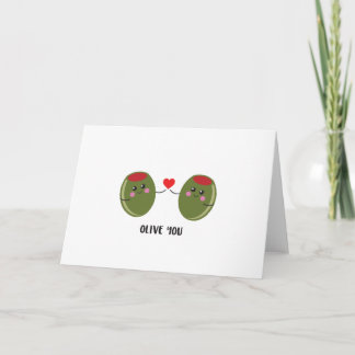 Süße 'Olive you'-Grußkarte Karte