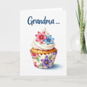 Süße Oma-Cupcake-Karte Karte