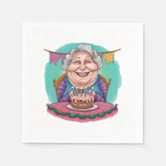 Süße Oma Geburtstagstorte Geschenk Serviette