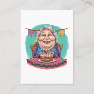 Süße Oma Geburtstagstorte Geschenk Visitenkarte