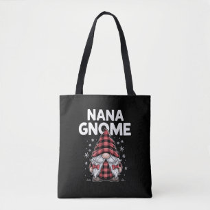 Süße Oma Gnome Rotkariertes Weihnachts-Gnom Tasche