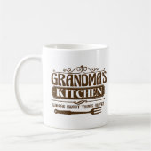 Süße Oma Küchen Wortkunst Kaffeetasse (Links)