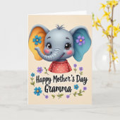 Süße Oma Muttertagskarte Karte (Gelbe Blume)