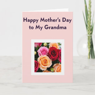 Süße Oma Rosen Tag Karte