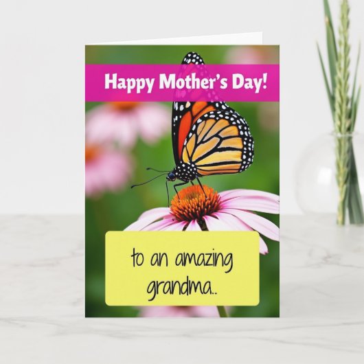 Süße Oma Schmetterling Karte (Vorderseite)