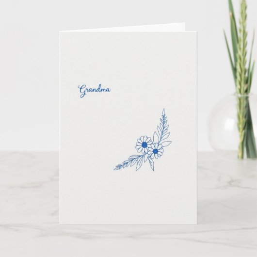 Süße Oma-Script-Karte Karte (Vorderseite)