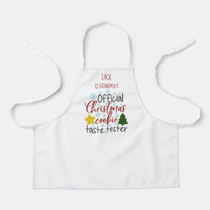 Süße Oma und Kind Weihnachtsbäckerei Küche Schürze