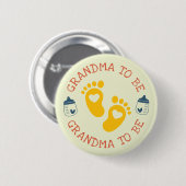 Süße Oma wird es - Benutzerdefinierte Babyparty-Fe Button (Vorne & Hinten)