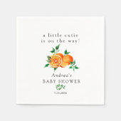 Süsse | Orange Baby Dusche Serviette (Vorderseite)