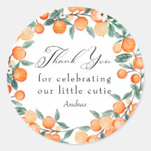 Süsse | Orange Baby Dusche Vielen Dank