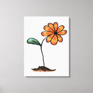 Süße orange Blume Leinwanddruck